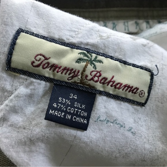 Tommy Bahama Relax Mens 34 Flat Front Tan Cargo Shorts - Picture 4 of 6